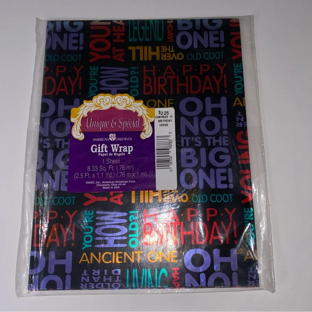 NWT Vintage American Greetings Gift Wrap Bridal Birthday Wedding Bundle of 7